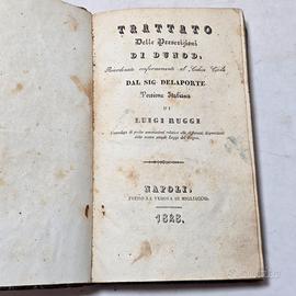 Libro Antico 1828 Trattato prescrizioni di Dunod
