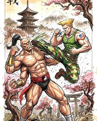 Poster Tributo Mortal Kombat & Street Fighter II
