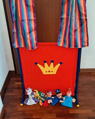 Teatrino per marionette con marionette 