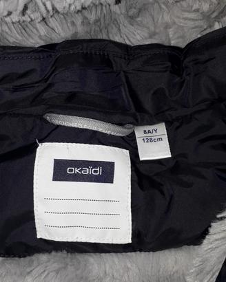 parka okaidi blu bimba 8 anni pelliccia interna