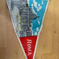 Bandierina souvenir stoffa Roma