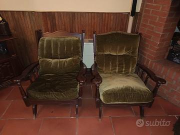 coppia di poltrone a dondolo