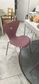 Sedie cucina rosa antico