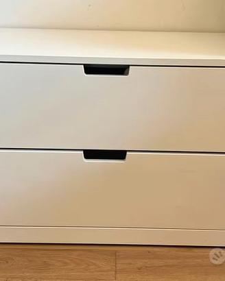 IKEA NORDLI Cassettiera componibile color bianco