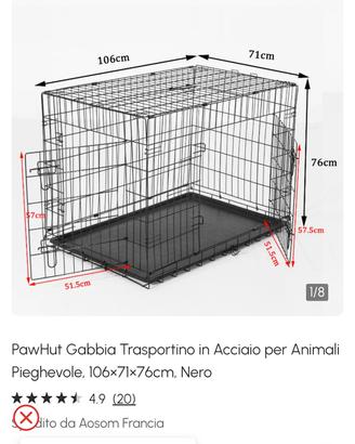 kennel trasportino cani grossa taglia 