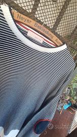 Maglioncino a righe e toppe Berna