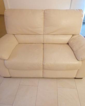 DIVANO DUE SEDUTE NATUZZI IN PELLE