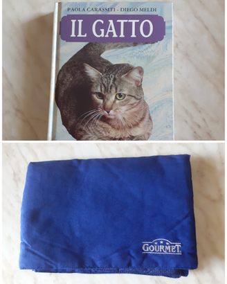 Tappetino gatto Gourmet + Libro sui gatti anni 90