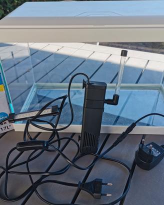 Acquario con filtro e luce led