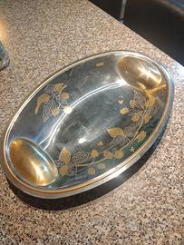 vassoio decorazioni in oro 