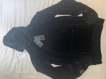 Saint Laurent felpa cappuccio nera