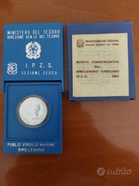 500 Lire Argento 1981 Bimillenario Virgiliano