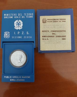 500 Lire Argento 1981 Bimillenario Virgiliano