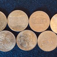 Monete metalliche da 200 lire, 7 tipi