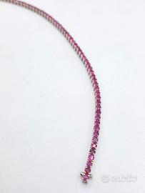 BRACCIALE TENNIS ORO RUBINI