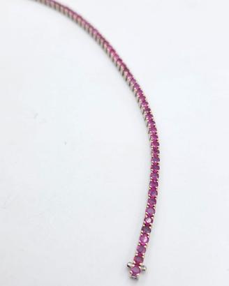 BRACCIALE TENNIS ORO RUBINI