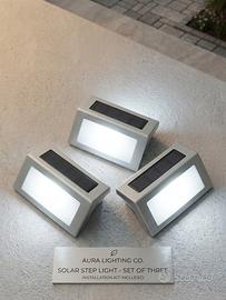 💡 Set di 3 Faretti LED Solari 