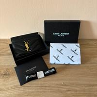 Portacarte YvesSaintLaurent nero e oro