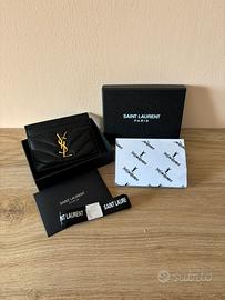 Portacarte YvesSaintLaurent nero e oro
