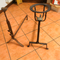 Alare camino in ferro battuto fine 800