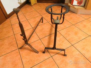 Alare camino in ferro battuto fine 800