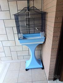 gabbia pappagallini canarini 