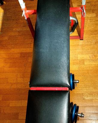Panca palestra con sostegni regolabili