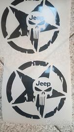 adesivi stella teschio jeep 