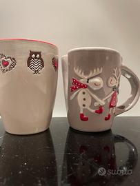 Set tazze natalizie in ceramica