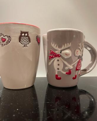 Set tazze natalizie in ceramica