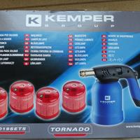 Cannello a Gas KEMPER + 4 Cartucce 