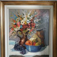 quadro natura morta NUZZO WILLIAM artista euro 70