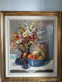 quadro natura morta NUZZO WILLIAM artista euro 70