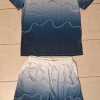 Maglietta e Shorts Blu e Bianco taglia M