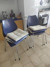 set di 6 sedie MAUI di Kartell origami Vico Magist