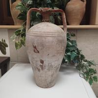 Antica anfora siciliana vaso terracotta giara '800