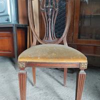 1 sedia d'epoca  e una poltroncina d'epoca  restau