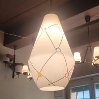 Lampada a sospensione anni'60 opalino colorato 