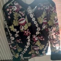 camicia in tulle ricamato 