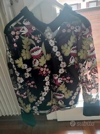 camicia in tulle ricamato 