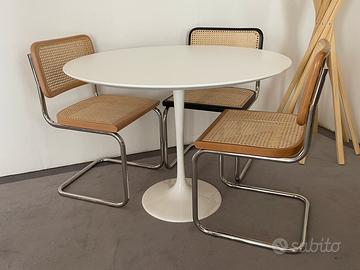 Tavolo tulip Eero Saarinen +4 sedie cesca M.Breuer