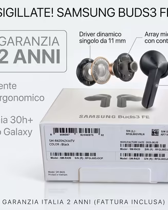 Samsung Galaxy Buds3 FE – GARANZIA 2 ANNI - SIGILL