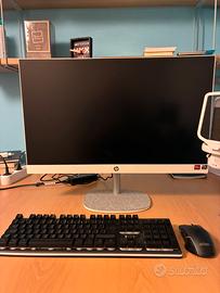 Computer HP, muose, tastiera, microfono