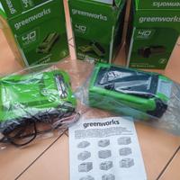 BATTERIA E CARICABATTERIE GREENWORKS  40 V  2,5 Ah