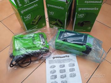 BATTERIA E CARICABATTERIE GREENWORKS  40 V  2,5 Ah
