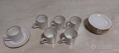 Set da 6 tazze da caffè in porcellana