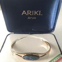 Vintage - Ariki Paua bracciale placcato oro 22Kt