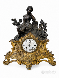 Orologio da camino francese Napoleone III  bronzo