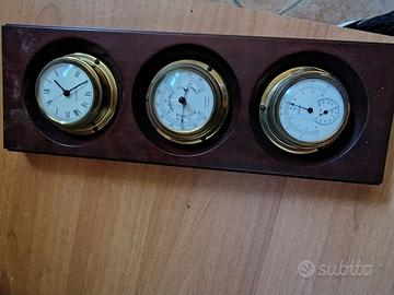 Stazione meteo analogica da parete vintage LEGNO
