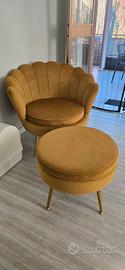 poltrona con pouf